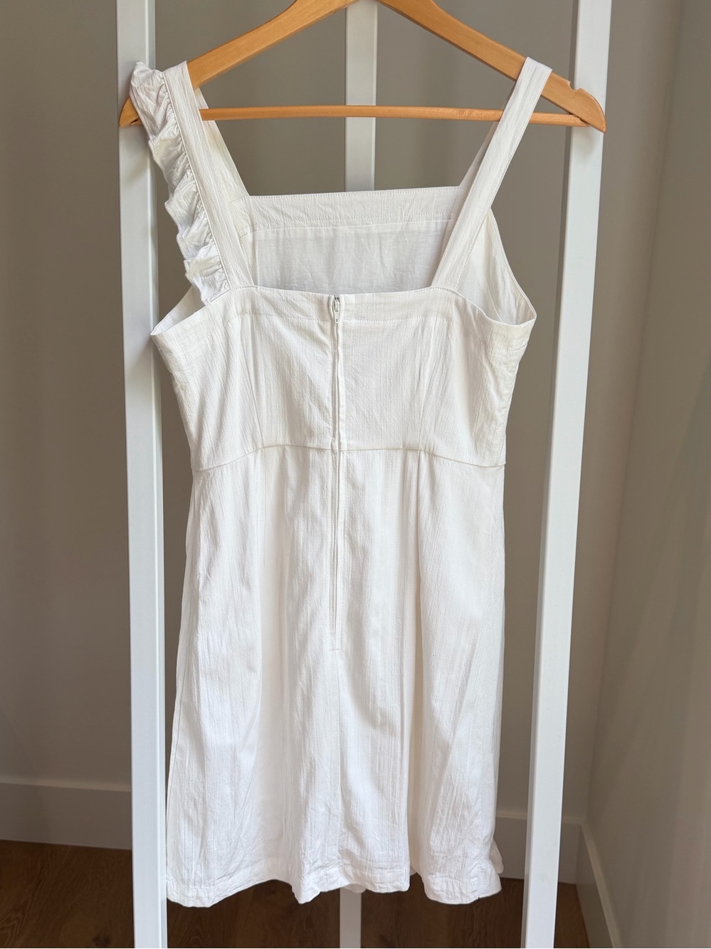 ModCloth White Ruffle Strap Dress - Picture 3 of 13